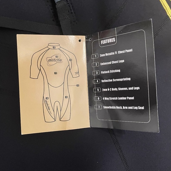 Gotcha Gear Men's Neoprene Shorty Surf Wet Suit NWT Size S - Picture 6 of 7